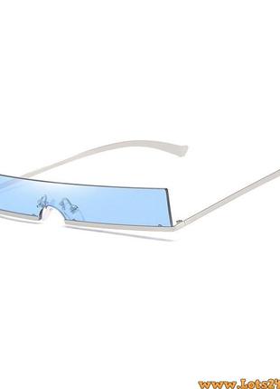 Сонцезахисні окуляри кіберпанк hd лінза металева оправа сині