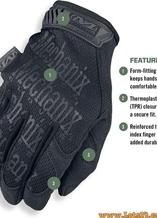 Тактические перчатки сенсорные перчатки mechanix wear original 100% оригинал из сша черные m6 фото
