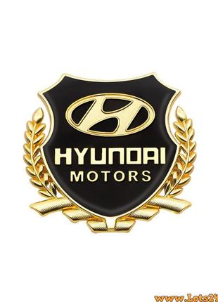 Авто значок hyundai motors наклейка на машину авто наклейки значки марки машин на кузов бампер скло двері капот крила багажник