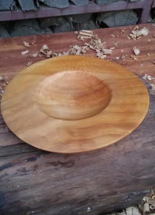 Деревянная тарелка из тополя1 фото