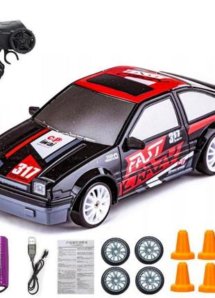 Машинка для дрифта на радиоуправлении 1:24 toyota ae86 sprinter trueno 4wd