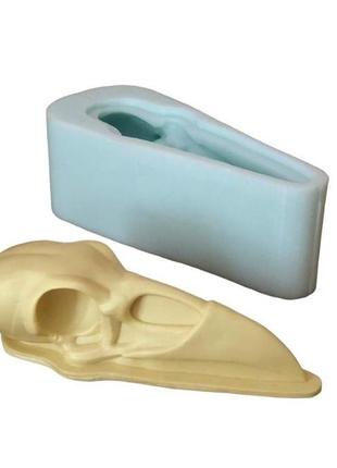 Силіконовий молд для свічок, мила та іншого череп ворони