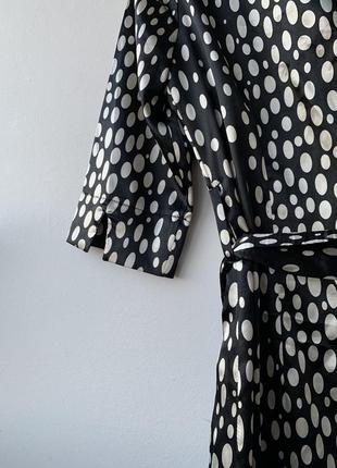 Платье zara в горошек черно-белое офисное вечернее дресс код2 фото