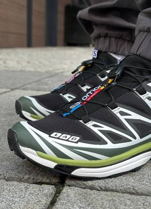 Salomon xt-6 black green lime9 фото