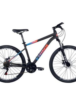 Велосипед 26" trinx m116 2022 рама-19" matt-black-blue-red (10700165)