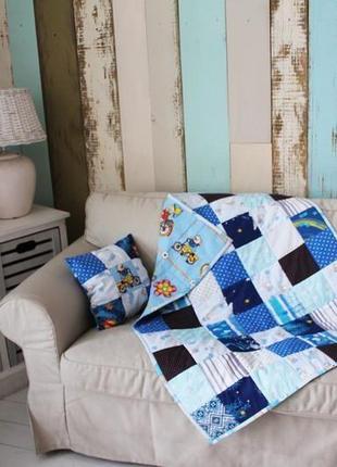 Детское одеяло- покрывальце в кроватку "морские камешки"3 фото