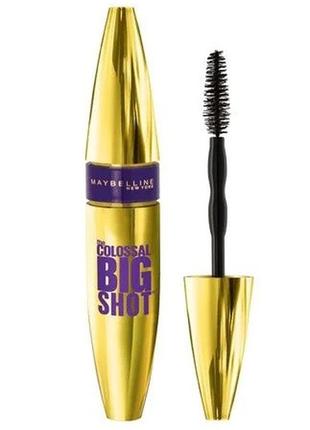 Туш для вій maybelline new york big shot заряд об'єму, чорна, 9.5 мл