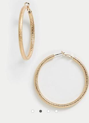 Сережки круглі кільця золото з покриттям блискучі asos