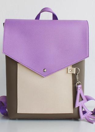 Рюкзак “beige violet passion”1 фото