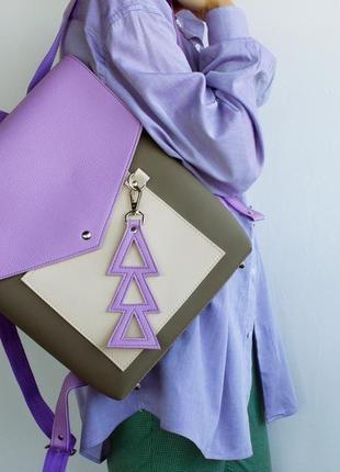 Рюкзак “beige violet passion”10 фото