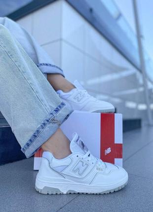 New balance 550 white grey4 фото