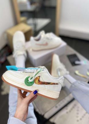 Nike x travis scott air force change swoosh6 фото