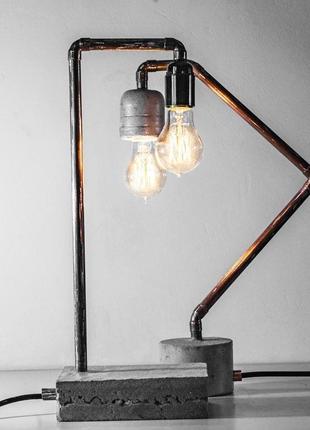 Настільна лампа "copper light'1 фото