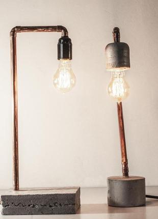 Настільна лампа "copper light'2 фото