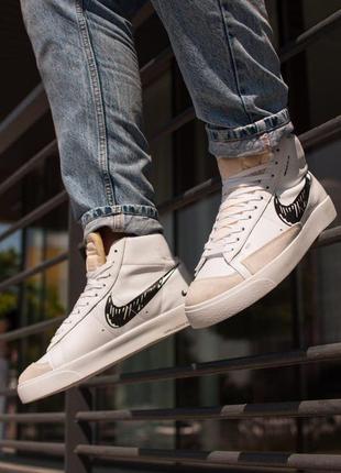 Nike blazer mid 77 sketch white black