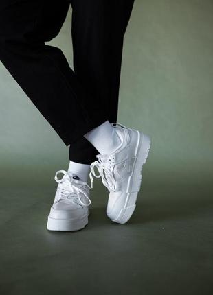 Nike dunk white3 фото