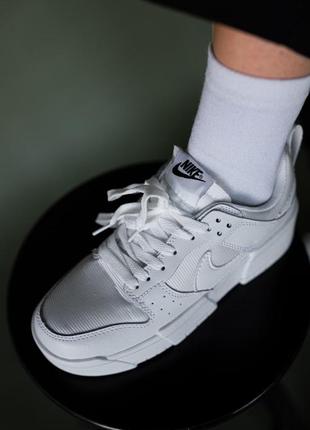 Nike dunk white6 фото
