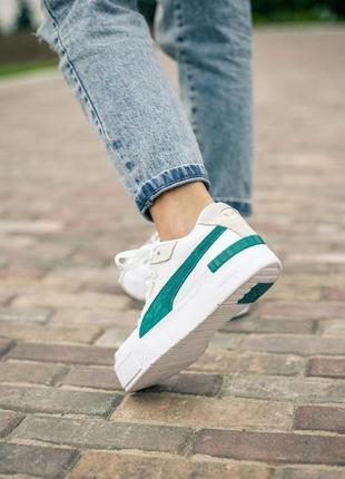 Puma cali sport heritage white teal2 фото