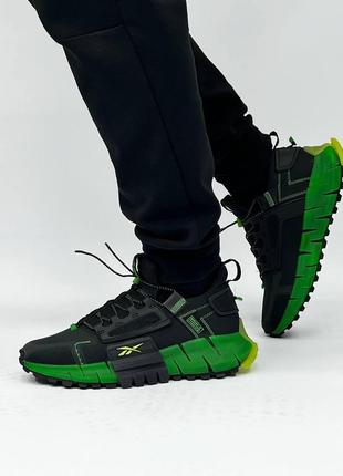 Reebok zig kinetica fit black green5 фото