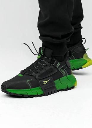 Reebok zig kinetica fit black green4 фото