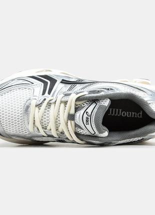 Asics gel-kayano 14 white silver black4 фото