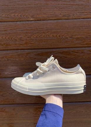 Converse chuck 70 classic low-top beige 2 уцінка2 фото