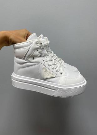 Prada re-nylon bryshed high white8 фото