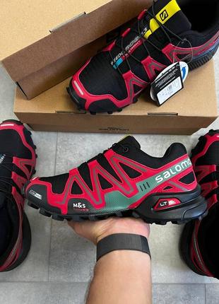 Salomon speedcross 3 black red10 фото