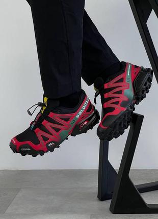 Salomon speedcross 3 black red2 фото