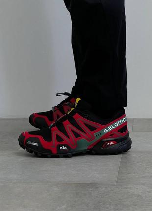 Salomon speedcross 3 black red5 фото