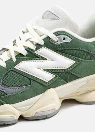 New balance 9060 green beige10 фото