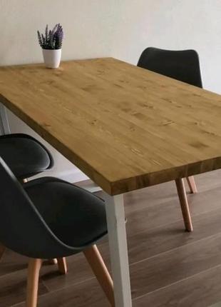 Кухонний стіл з стільницею з сосни2 фото