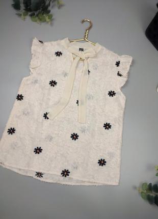 Летняя блуза с кружевом, блузка shein, бежевый топ10 фото