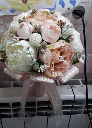 Свадебный букет дублёр невесты из пионов "роскошный"