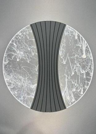 Світлодіодний настінний світильник бра luminaria smoke 15w r200 on/off white 220v ip201 фото