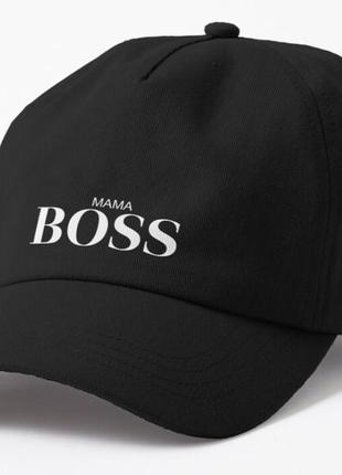 Кепка женская с принтом мама boss для мамы