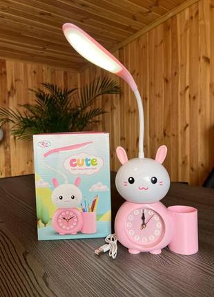 Лампа дитяча з годинником дитячий годинник 3 в 1 настільна лампа + органайзер для ручок кращий товар