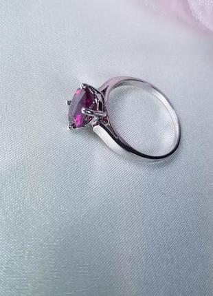 Серебряное кольцо с гранатом родолит из танзании5 фото