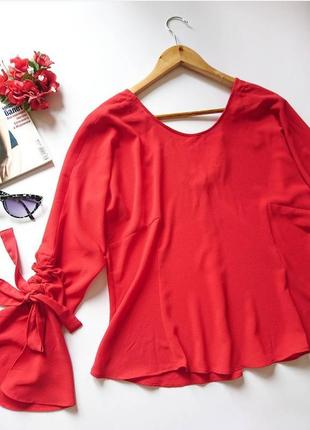 Шикарна блуза з зав'язками-бантиками на рукавах від v by very, на р. м