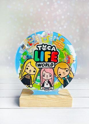 Вав! детский ночник-светильник "тока бока" toca boca с настройкой света (дизайн 28)