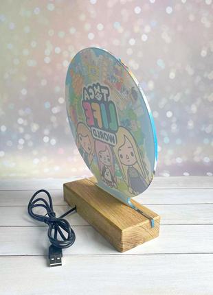 Вав! детский ночник-светильник "тока бока" toca boca с настройкой света (дизайн 28)