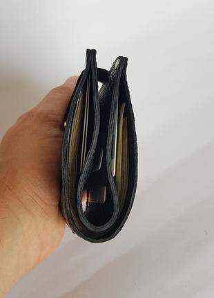 Компактне портмоне гаманець зі шкіри страуса4 фото