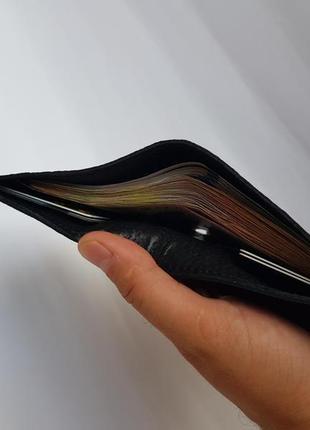 Компактне портмоне гаманець зі шкіри страуса6 фото