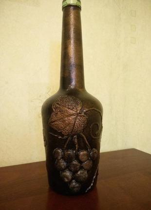 Декоративная бутылка "гроздь винограда"