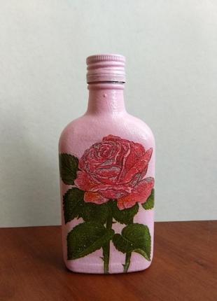 Бутылка "розовые розы"
