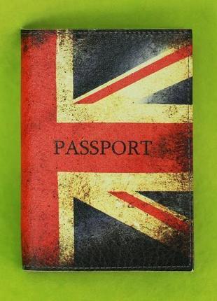 Обложка на паспорт эко - кожа "британский флаг"1 фото
