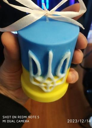 Свічка з гербом україни3 фото