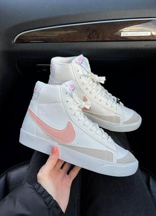 Nike blazer mid pink white
