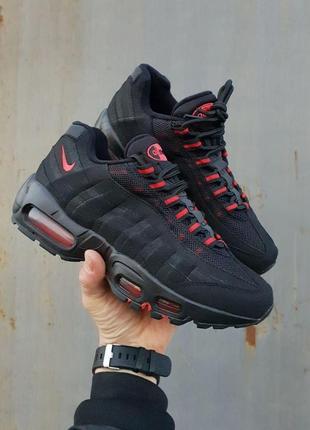 Nike air max 95 black red9 фото