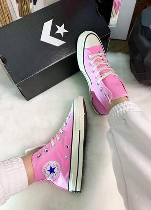 Converse chuck 70 classic high pink4 фото